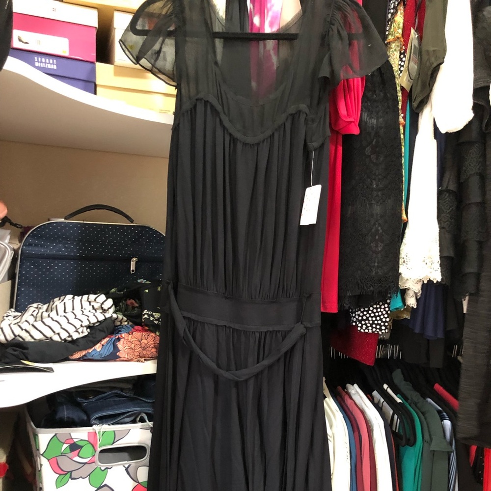 Black dress with shear
